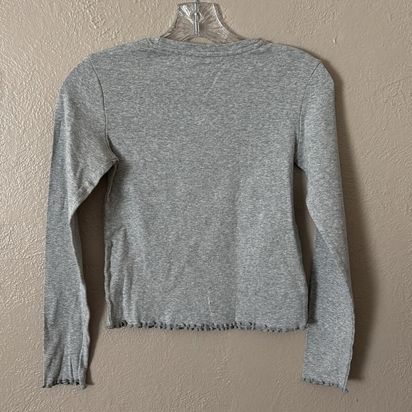 Girls 100years of Disney Long Sleeve Shirt, Mickey and Minnie, Small, Gray - Picture 6 of 6